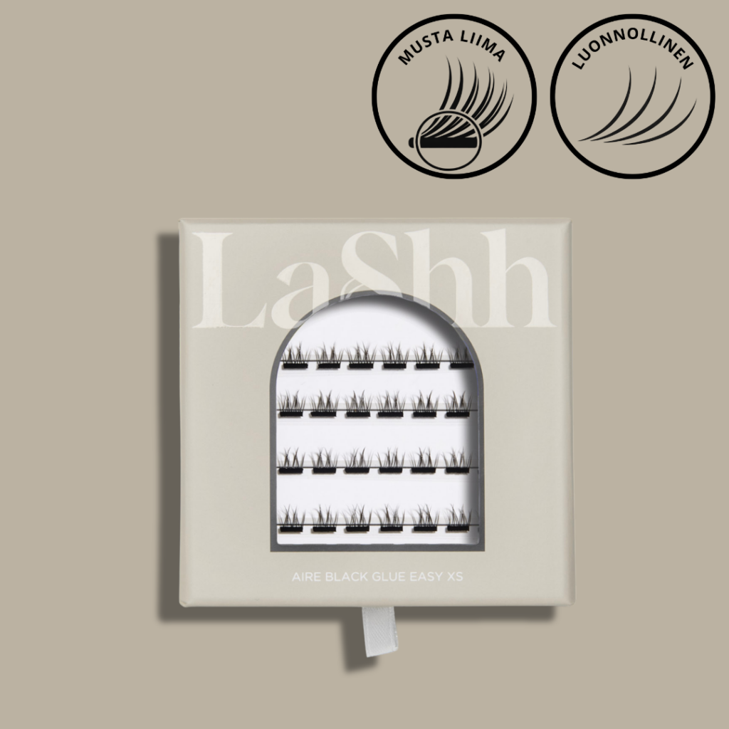 LaShh AIRE BLACK GLUE EASY XS -lisäripsipakkaus